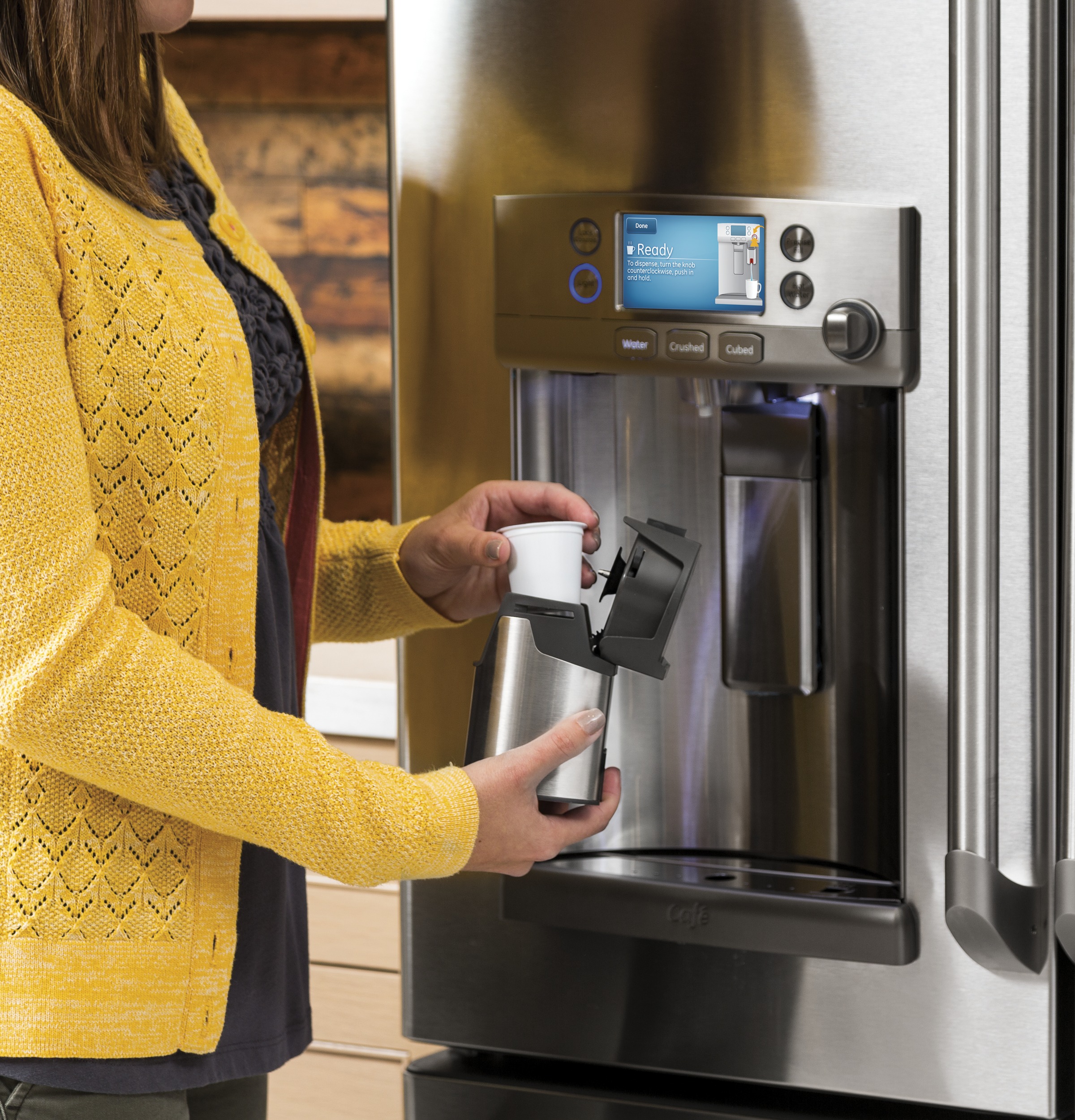 GE Cafe™ Series Refrigerator with Keurig® KCup® Brewing System Now
